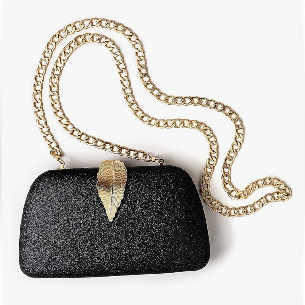 Before & After Clutch with Gold Chain